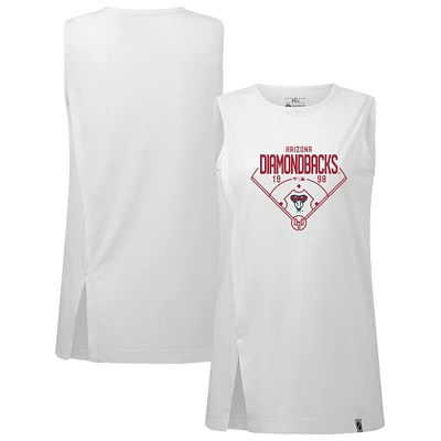 Women's Levelwear White Arizona Diamondbacks Influx Home Field Tank Top