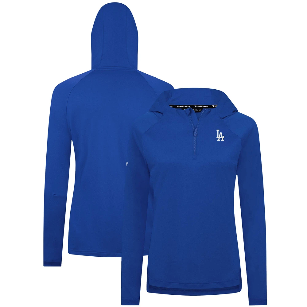 Women's Levelwear Royal Los Angeles Dodgers Raven Insignia 2.0 Quarter-Zip Jacket