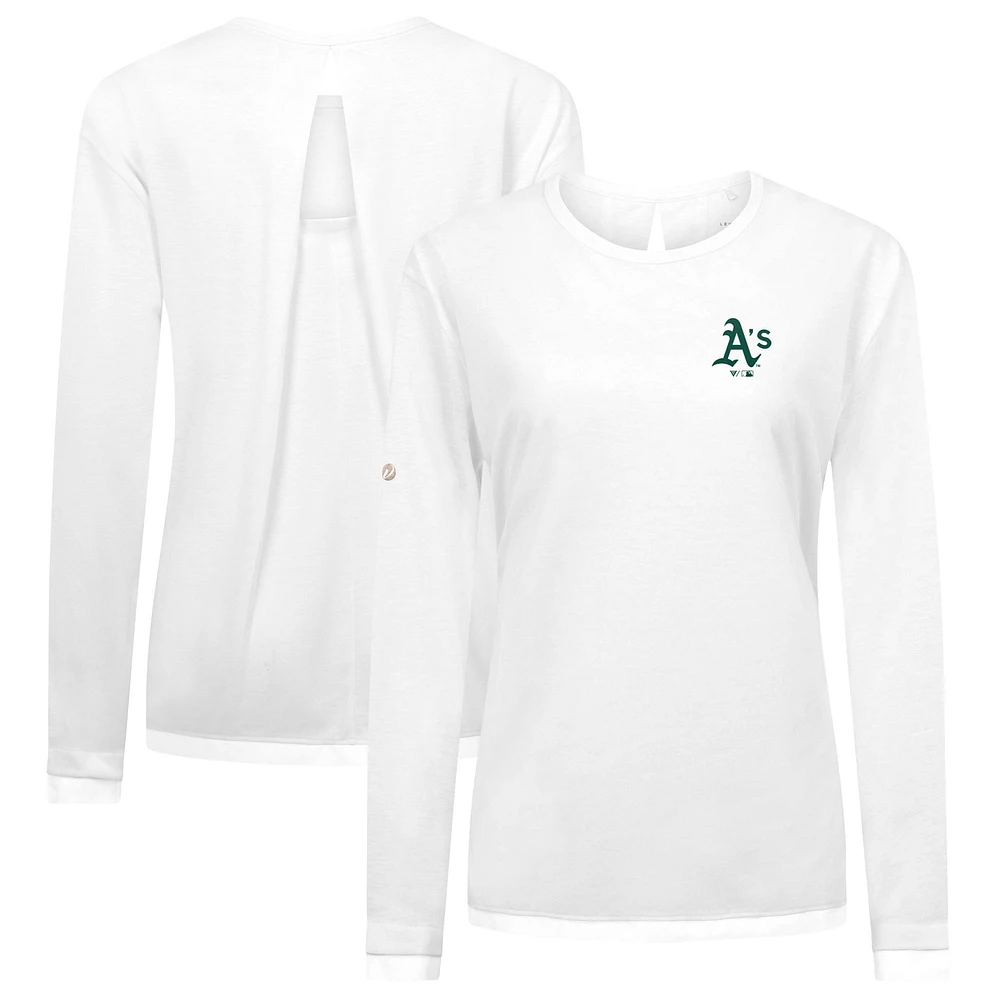 Women's Levelwear White Athletics Sequoia Primary Logo Long Sleeve T-Shirt