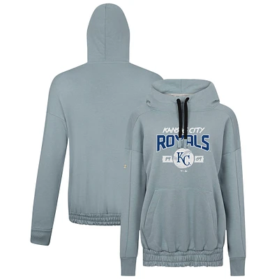 Women's Levelwear Gray Kansas City Royals Waterfall Punch Out Pullover Hoodie