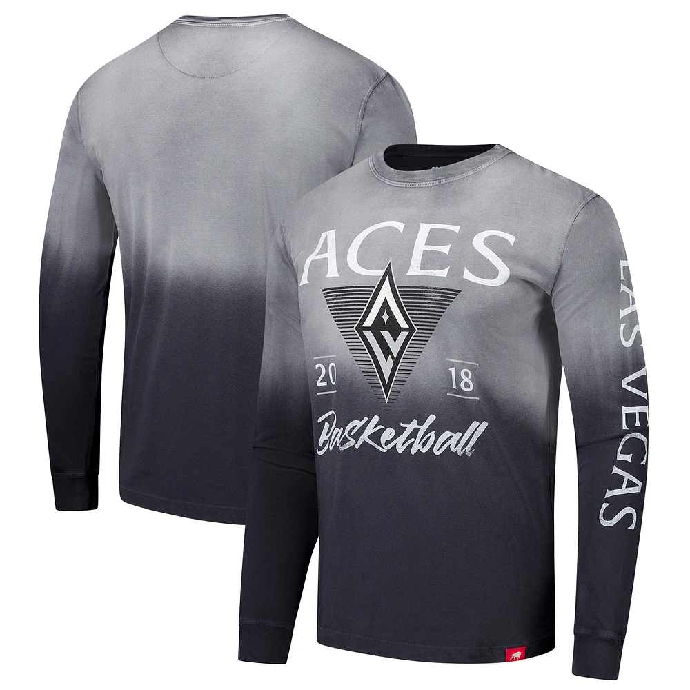 Unisex Sportiqe Gray/Charcoal Las Vegas Aces Sun Fade Vintage Mohave Long Sleeve T-Shirt