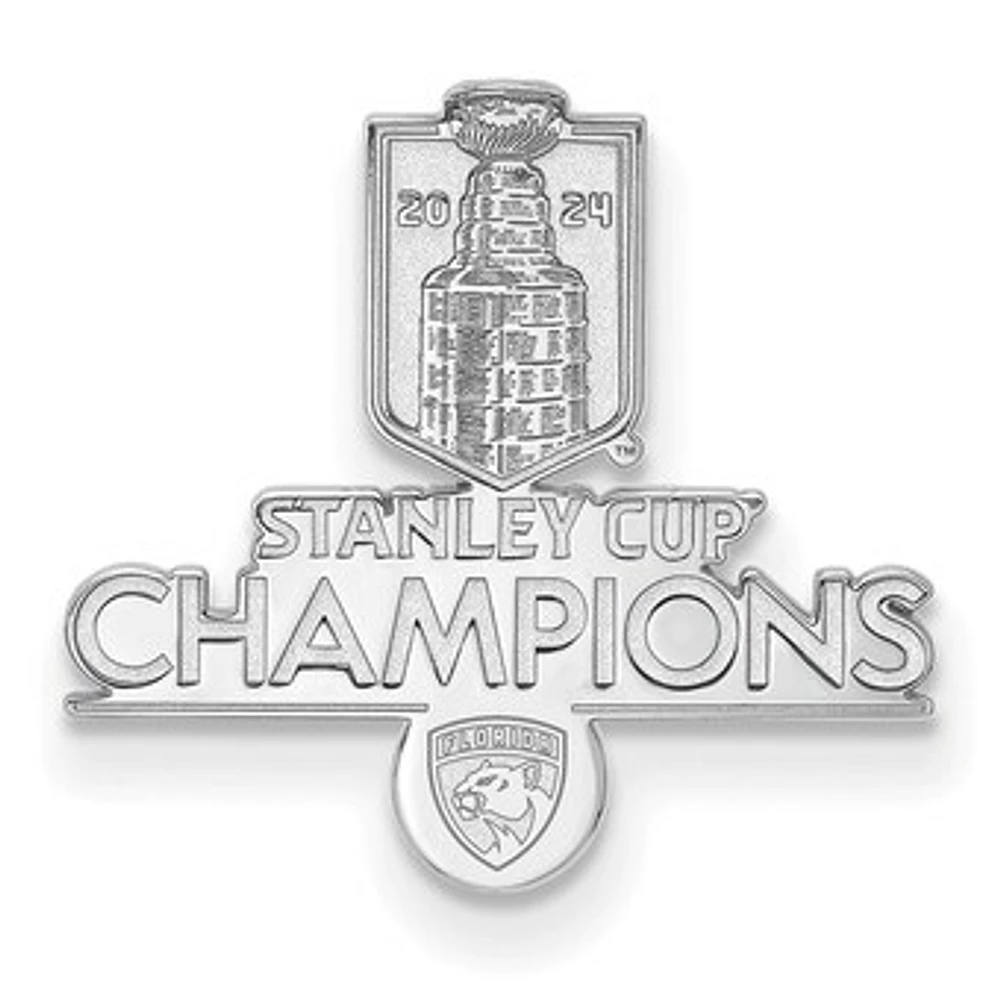 LogoArt Florida Panthers 2024 Stanley Cup Champions Sterling Silver Cufflinks