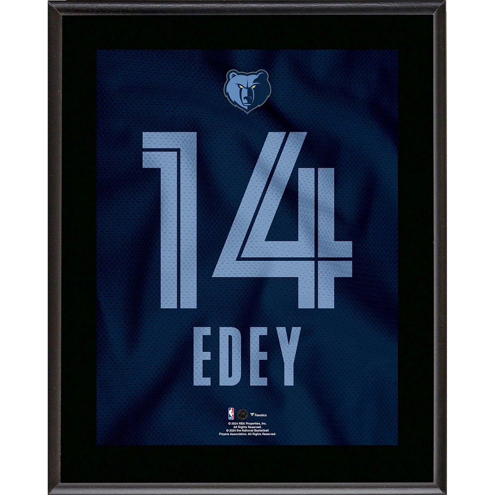 Zach Edey Memphis Grizzlies 10.5" x 13" Jersey Number Sublimated Player Plaque