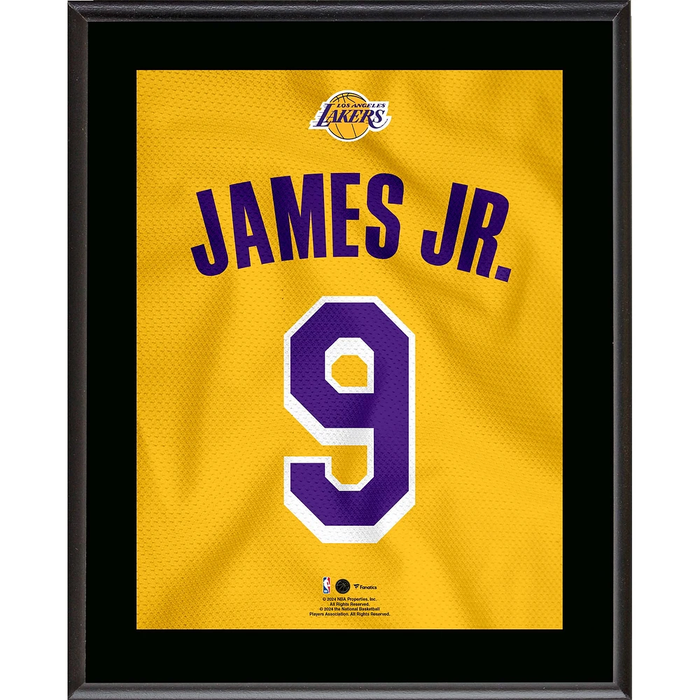 Bronny James Los Angeles Lakers 10.5" x 13" Jersey Number Sublimated Player Plaque