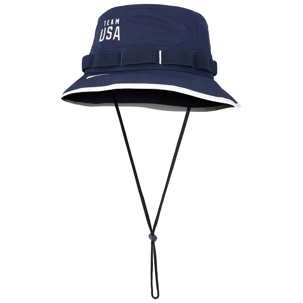 Men's Nike Navy Team USA Apex Boonie Performance Bucket Hat
