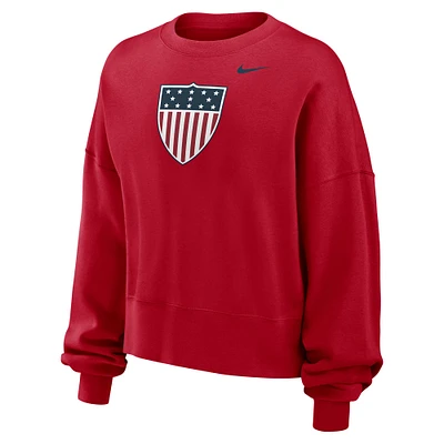 Women's Nike Red Team USA Phoenix Fleece Pullover Sweatshirt