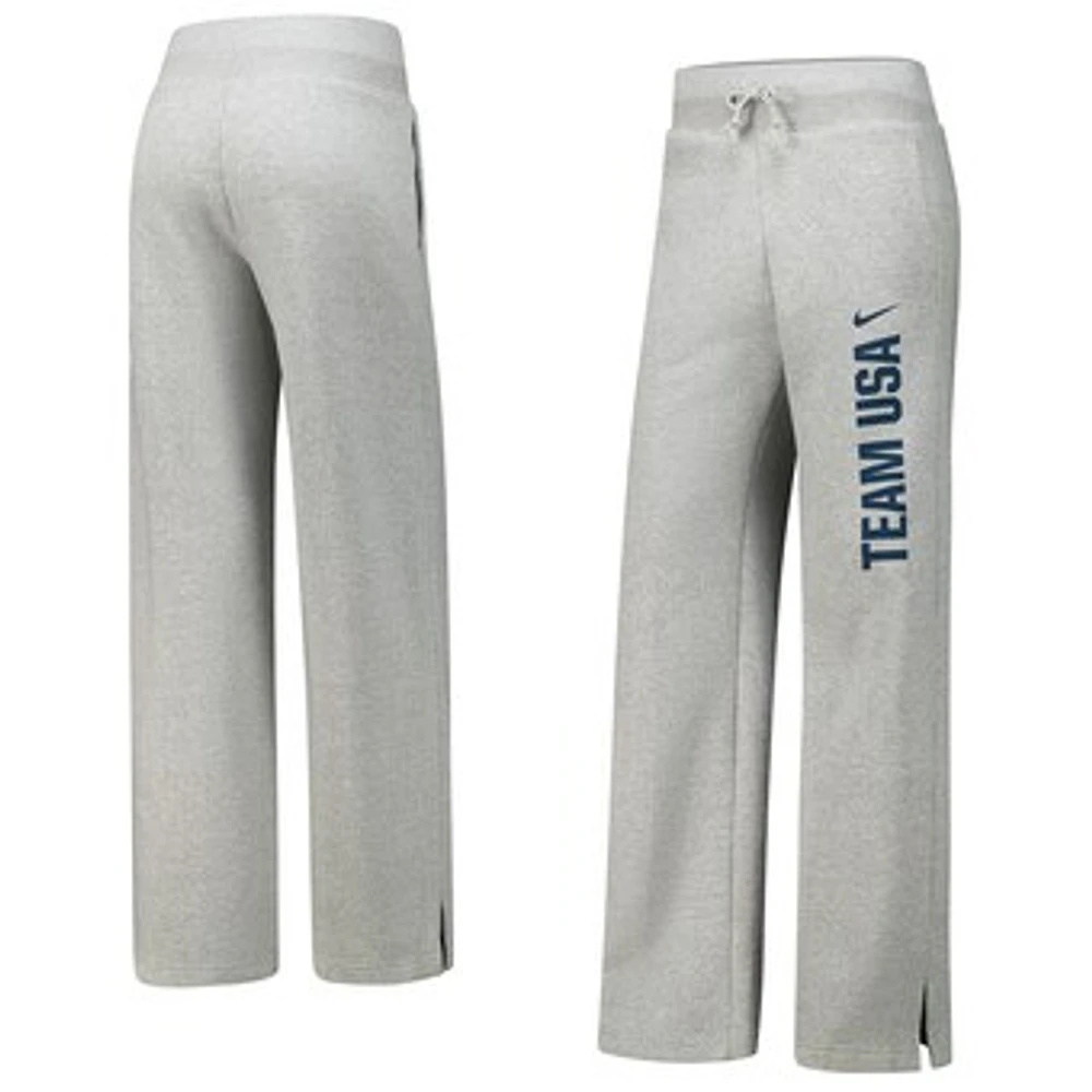 Women's Nike Gray Team USA Phoenix Casual Fleece Pants