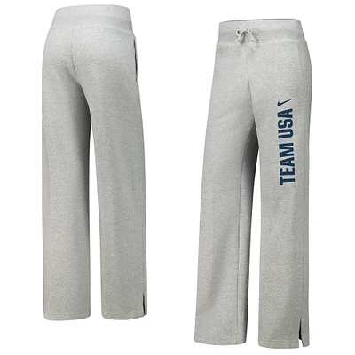 Women's Nike Gray Team USA Phoenix Casual Fleece Pants