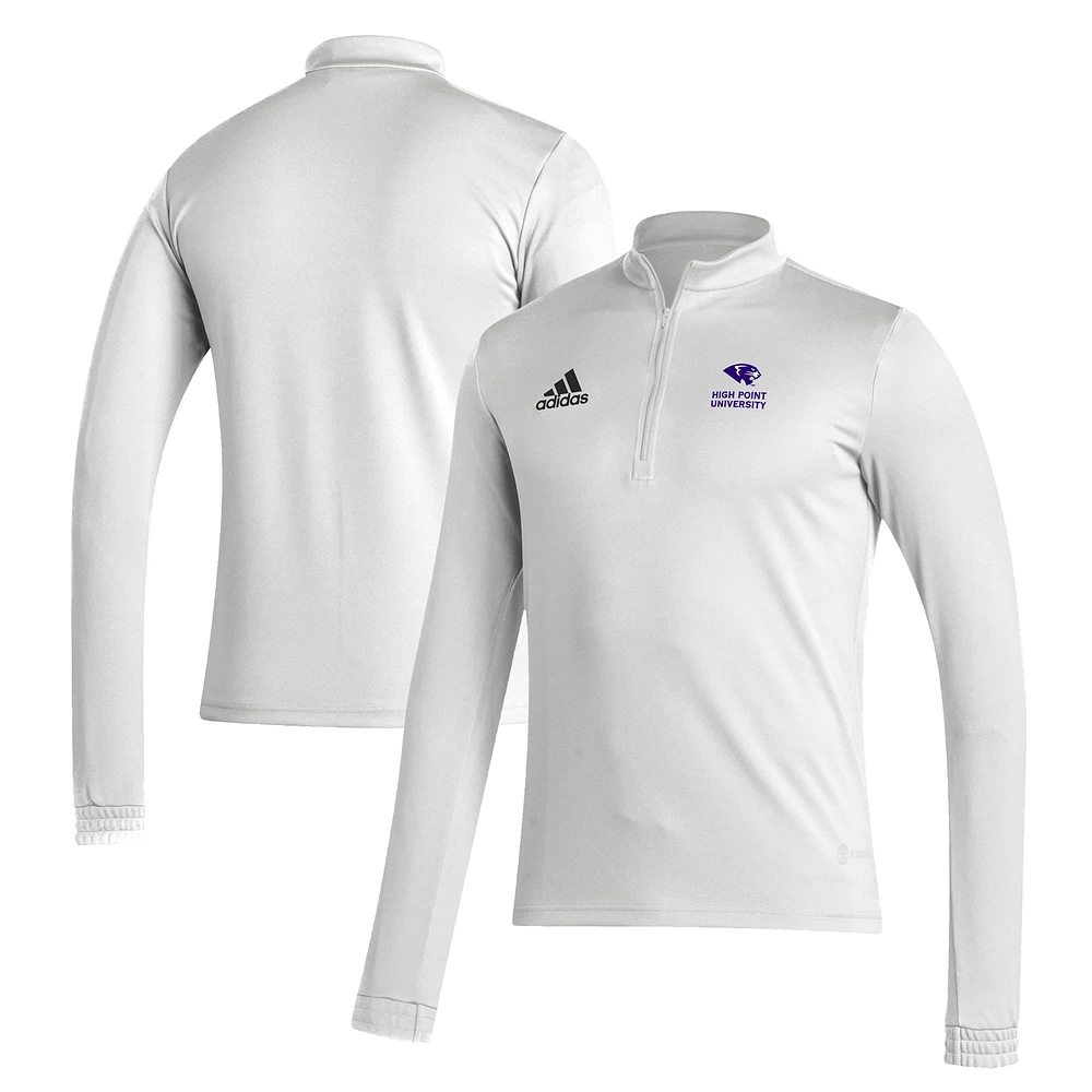 Men's adidas White High Point Panthers Entrada Training AEROREADY Quarter-Zip Jacket