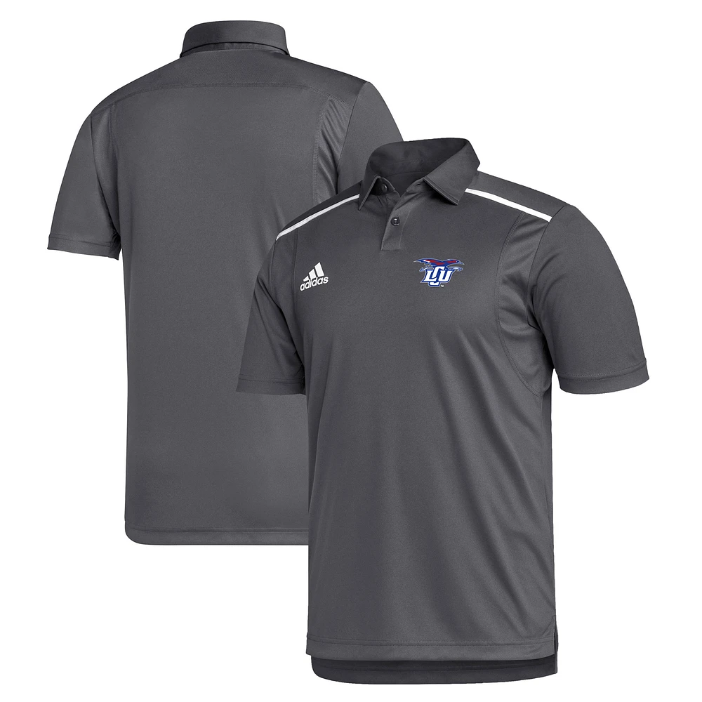 Men's adidas Gray Lubbock Christian Chaparral AEROREADY Polo