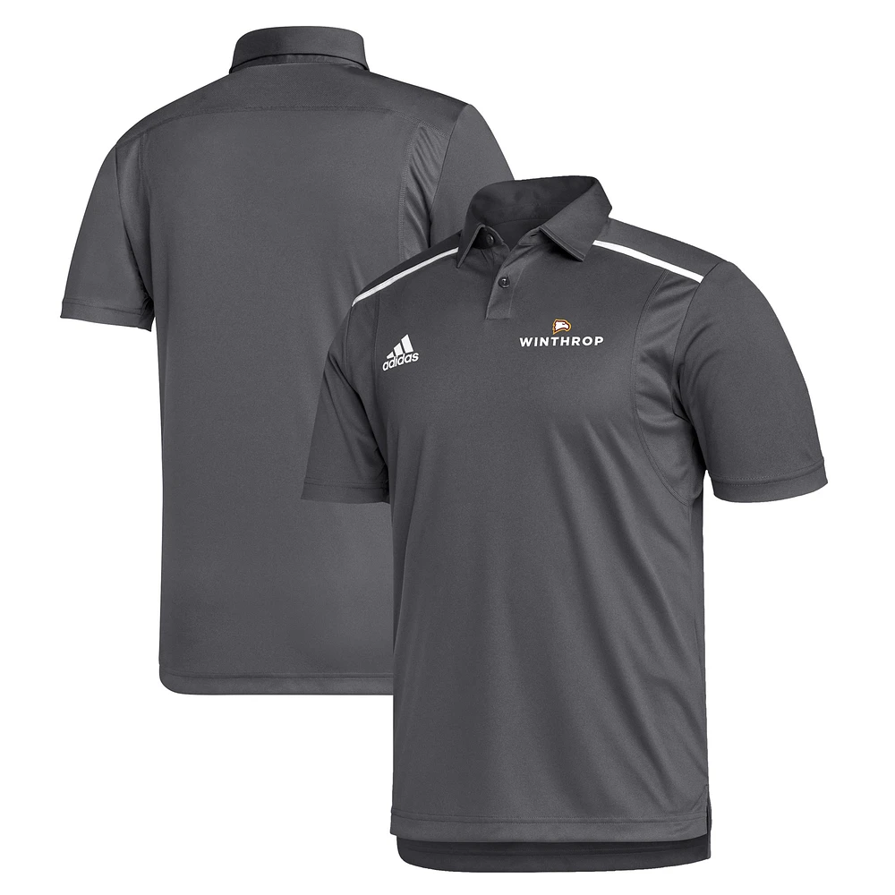 Men's adidas Gray Winthrop Eagles AEROREADY Polo