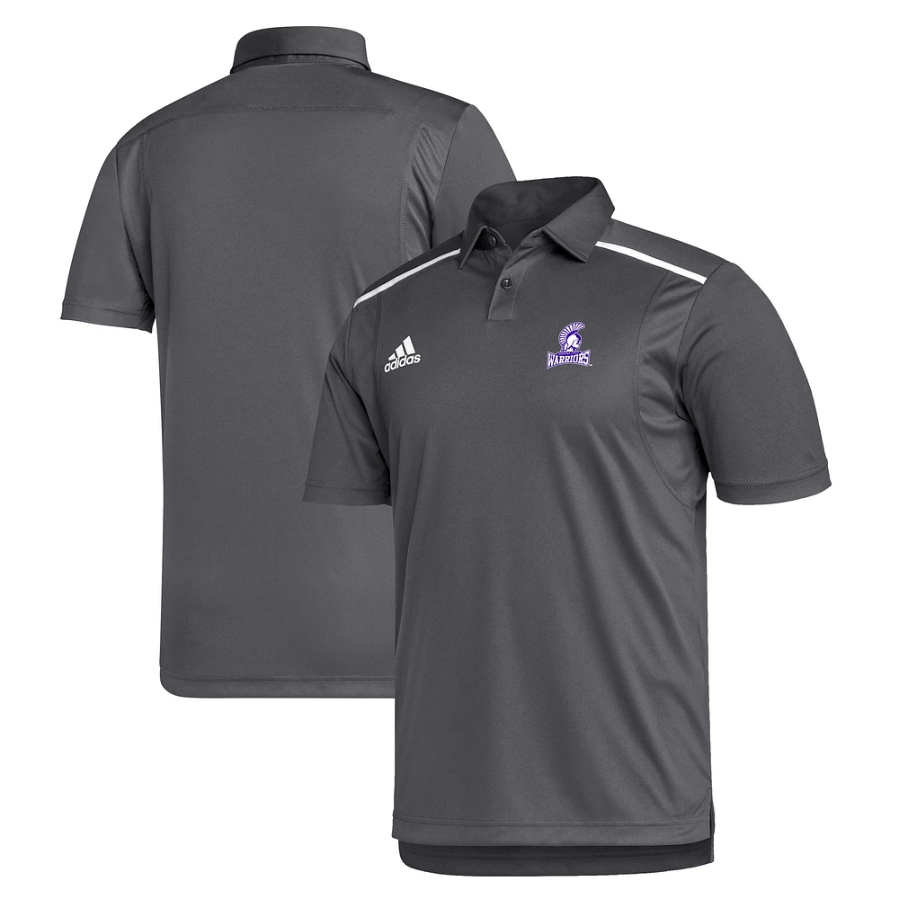 Men's adidas Gray Winona State Warriors AEROREADY Polo