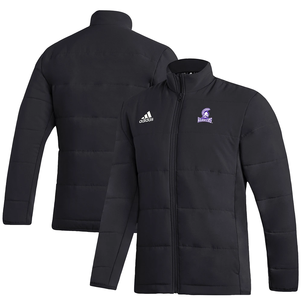 Men's adidas Black Winona State Warriors Full-Zip Jacket