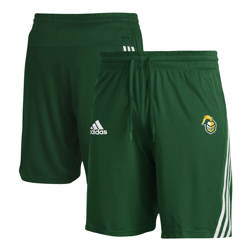 Men's adidas Green New Jersey City Gothic Knights 3-Stripe AEROREADY Knit Shorts