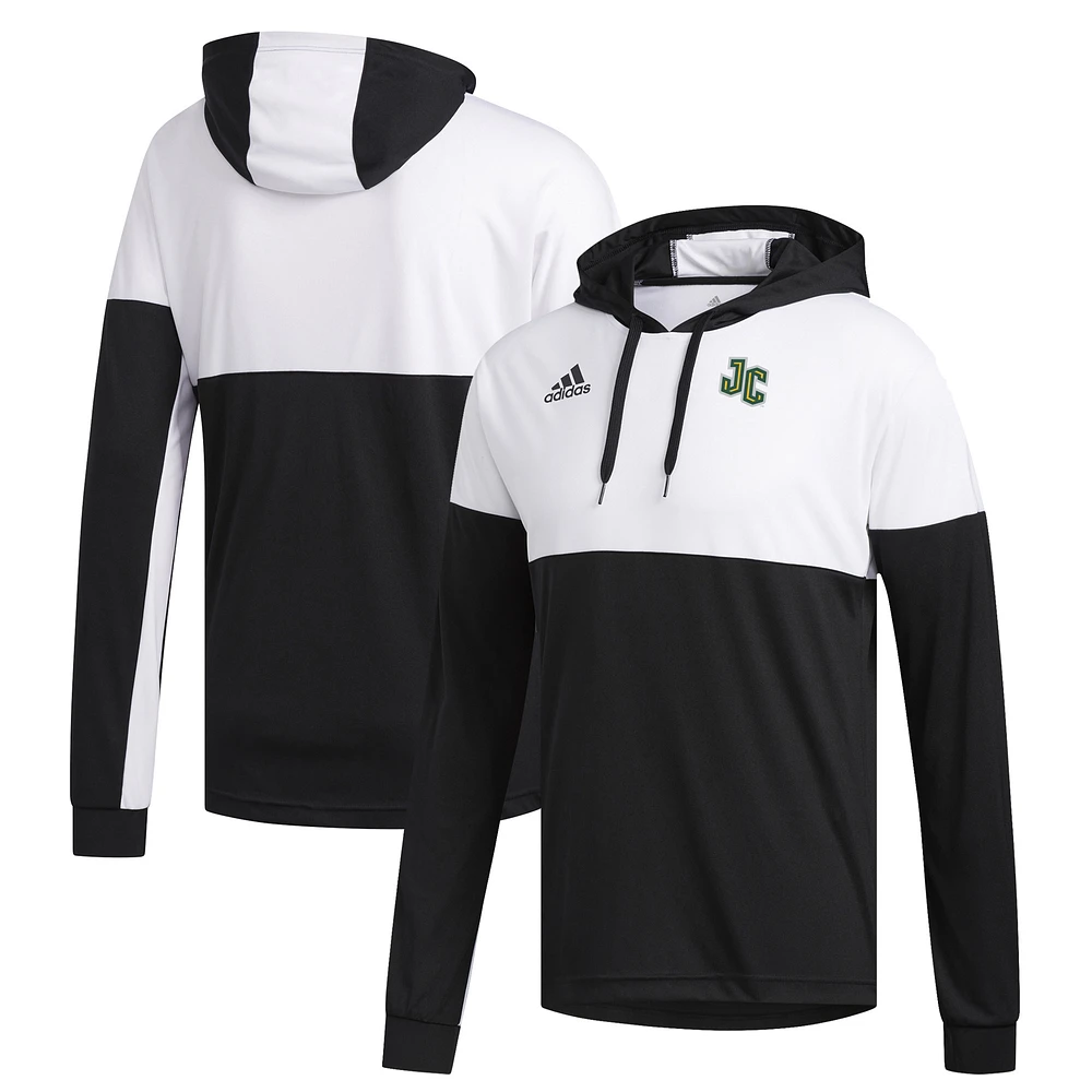 Men's adidas Black/White New Jersey City Gothic Knights Legend Shooter Long Sleeve Hoodie T-Shirt