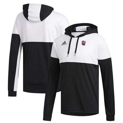 Men's adidas Black/White Seattle Redhawks Legend Shooter Long Sleeve Hoodie T-Shirt