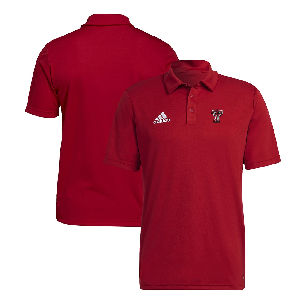 Men's adidas Red Texas Tech Raiders Entrada 22 AEROREADY Polo