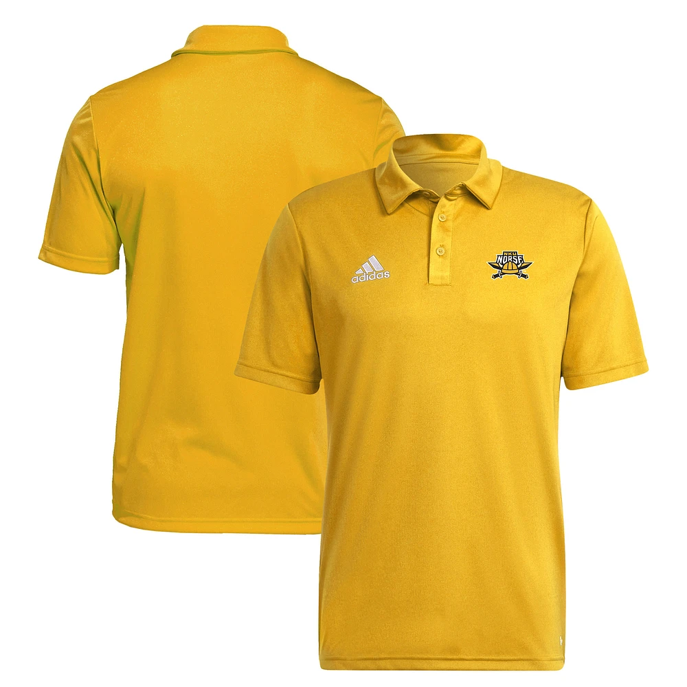 Men's adidas Gold Northern Kentucky University Norse Entrada 22 AEROREADY Polo