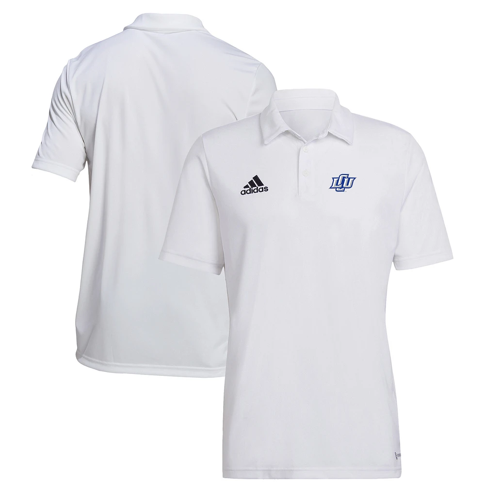 Men's adidas White Lubbock Christian Chaparral Entrada 22 AEROREADY Polo