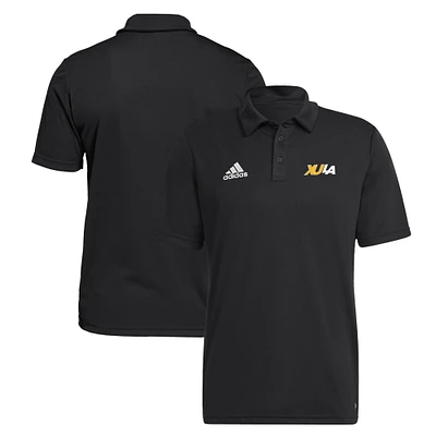 Men's adidas Black Xavier University of Louisiana Gold Rush Entrada 22 AEROREADY Polo