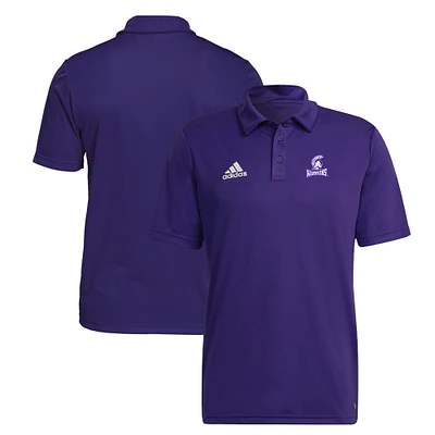 Men's adidas Purple Winona State Warriors Entrada 22 AEROREADY Polo