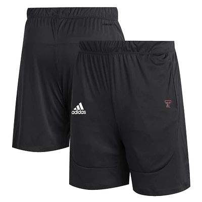 Men's adidas Black Texas Tech Red Raiders Sideline Knit Shorts