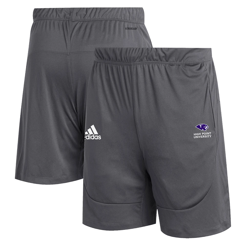 Men's adidas Gray High Point Panthers Sideline Knit Shorts
