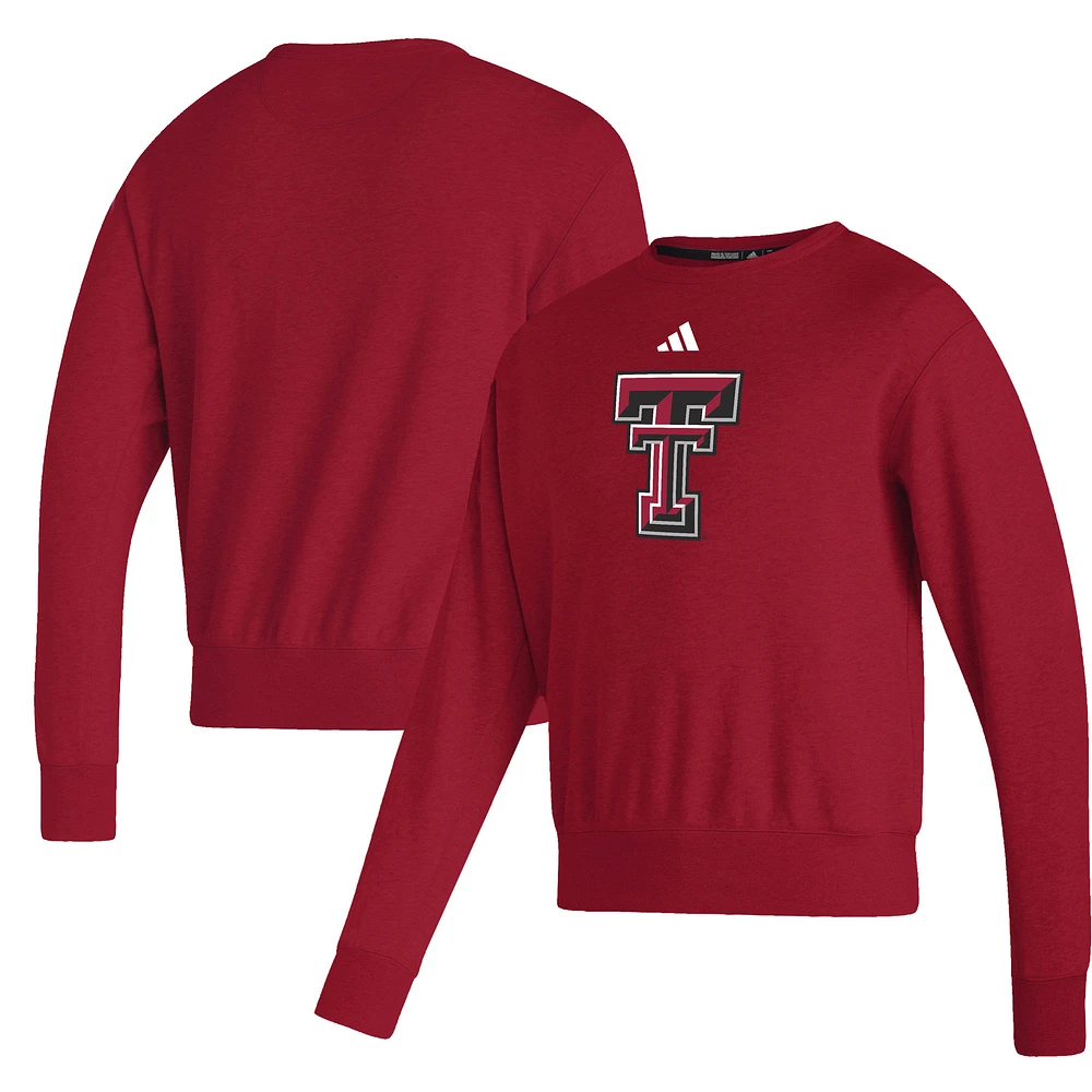 Men's adidas Red Texas Tech Raiders Vintage Pullover Sweatshirt