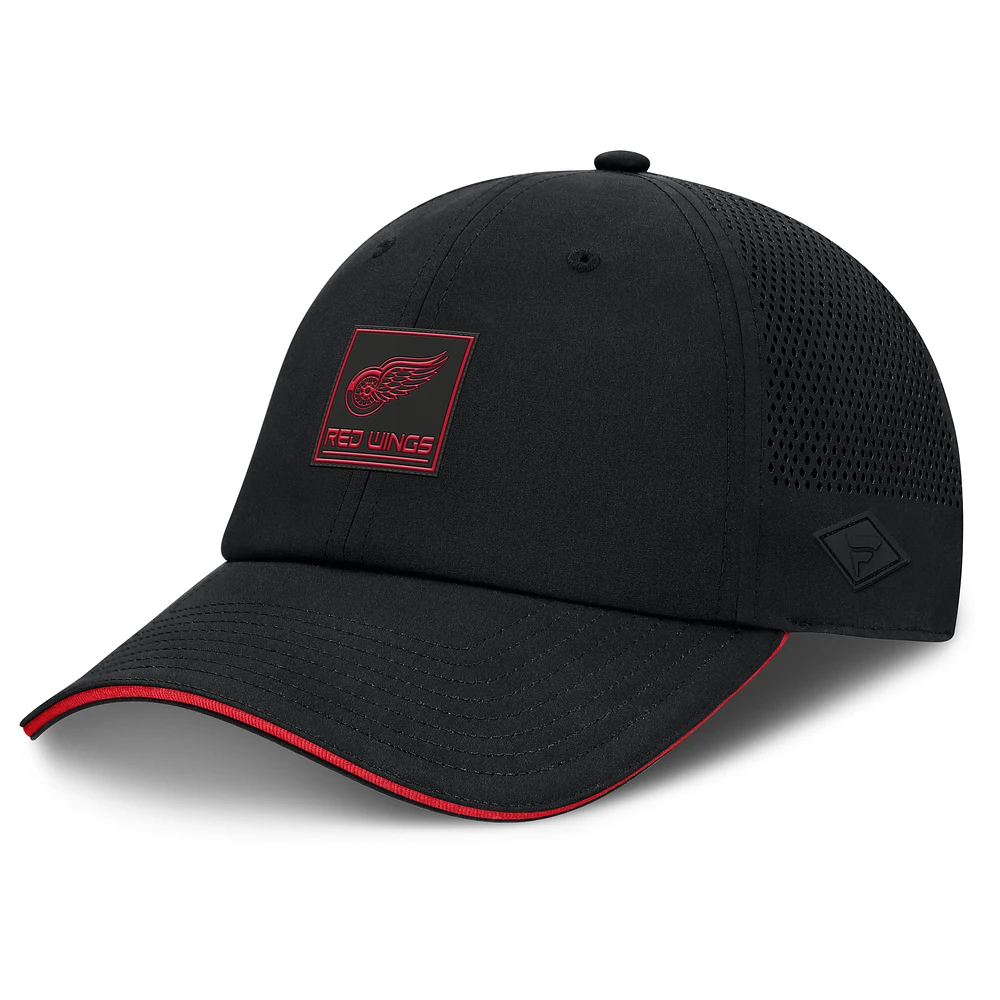 Men's Fanatics Black Detroit Red Wings Driver Adjustable Hat