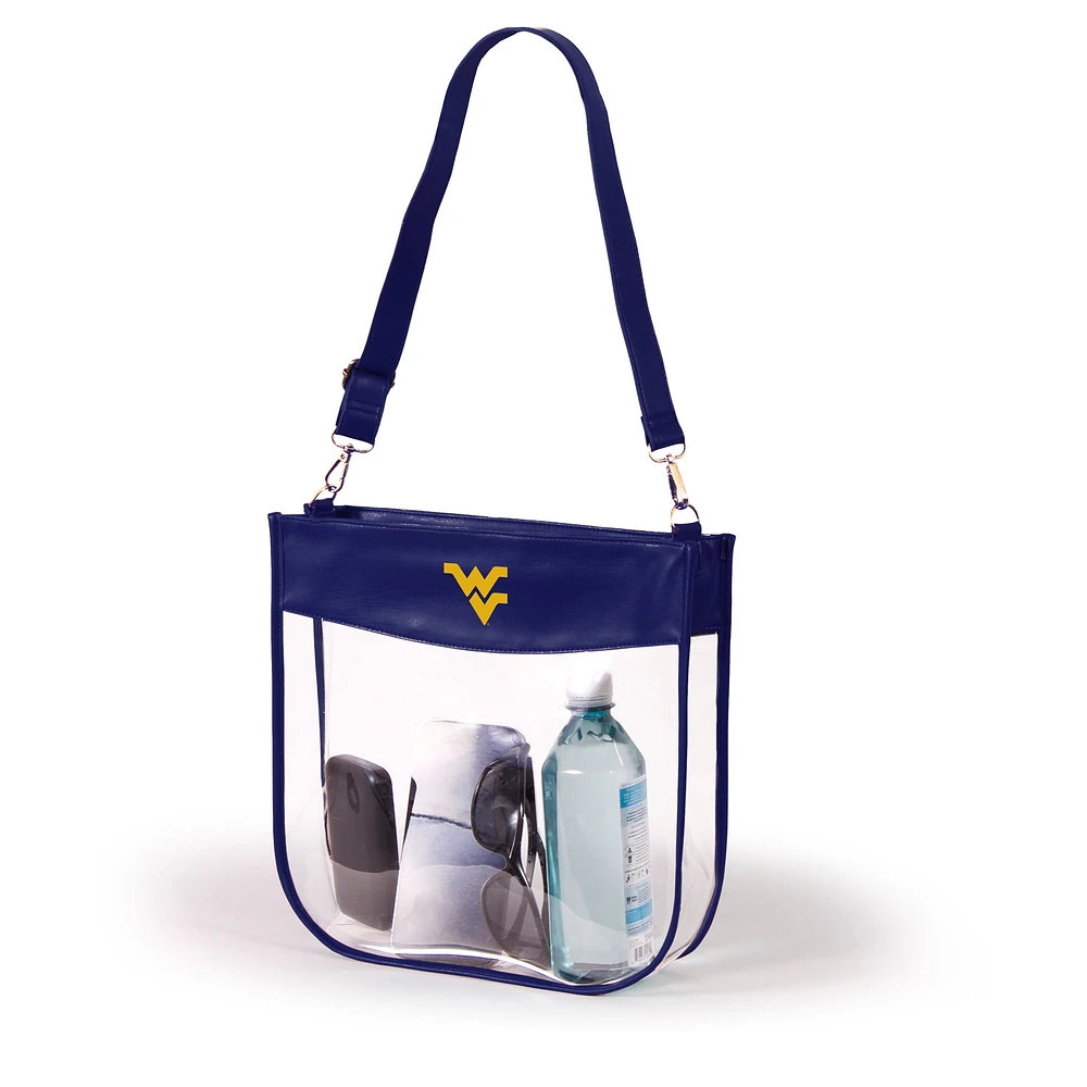 Women's Navy West Virginia Mountaineers Kate Clear Purse