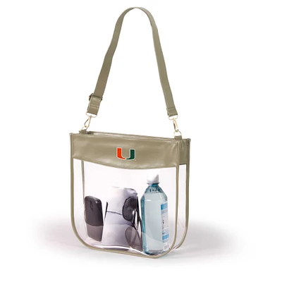 Women's Gold Miami Hurricanes Kate Clear Purse