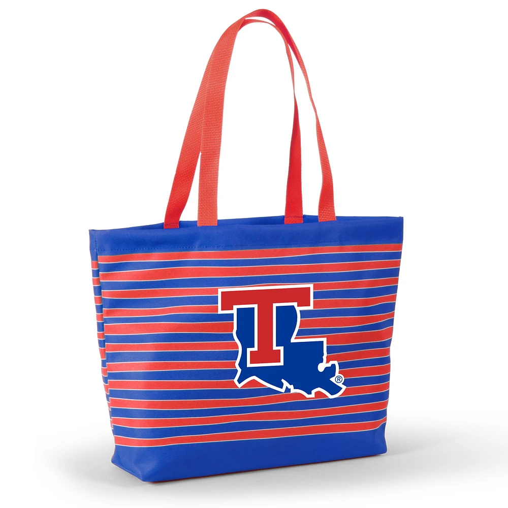 Women's Royal Louisiana Tech Bulldogs Wavy Striped Tatum Tote Bag