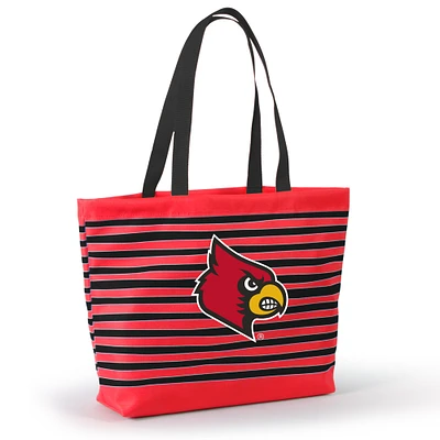 Women's Red Louisville Cardinals Wavy Striped Tatum Tote Bag