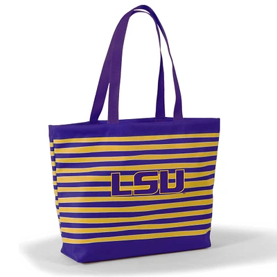 Women's Purple LSU Tigers Wavy Striped Tatum Tote Bag