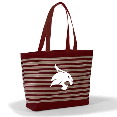 Women's Maroon Texas State Bobcats Wavy Striped Tatum Tote Bag