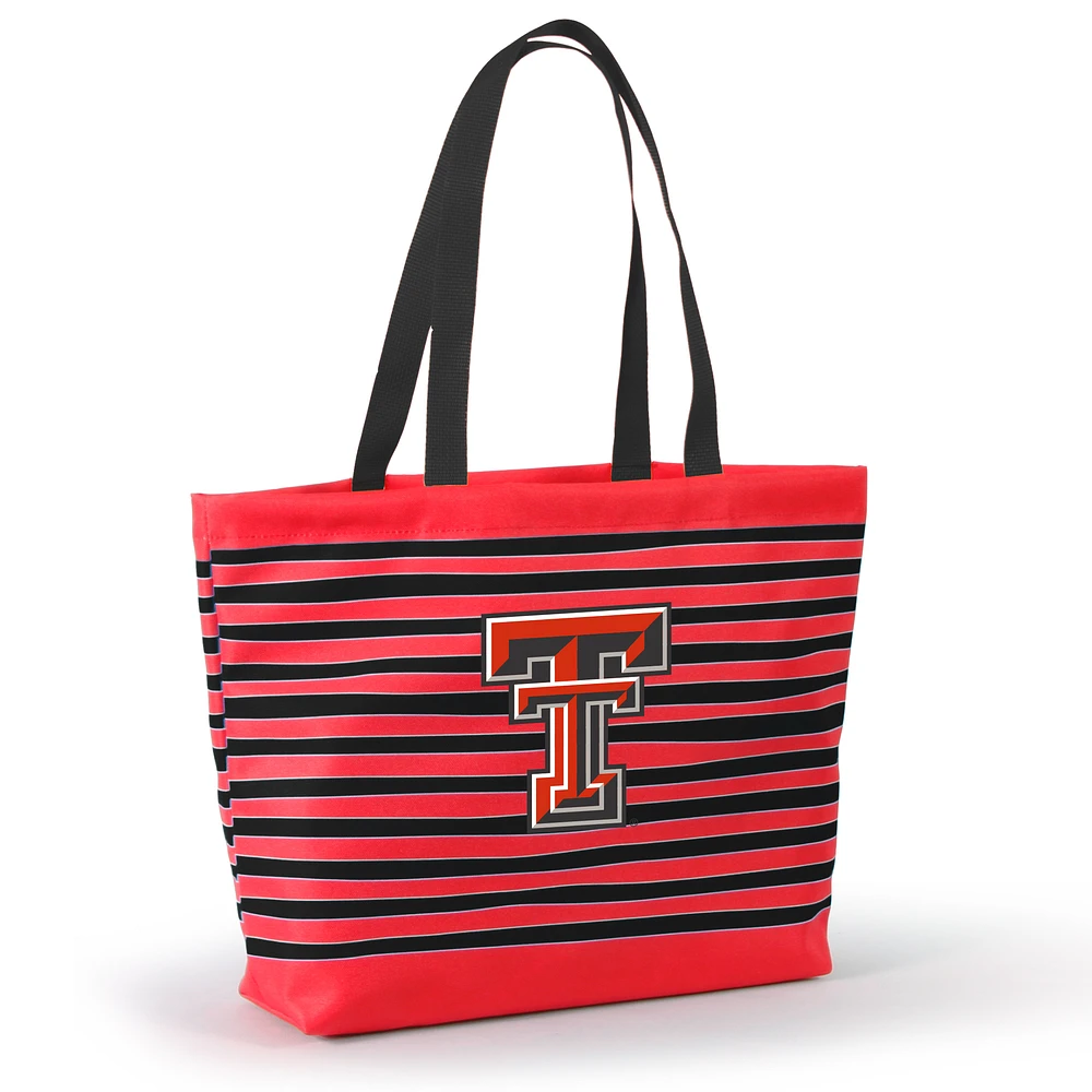 Women's Red Texas Tech Red Raiders Wavy Striped Tatum Tote Bag
