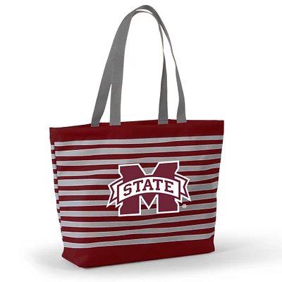 Women's Maroon Mississippi State Bulldogs Wavy Striped Tatum Tote Bag
