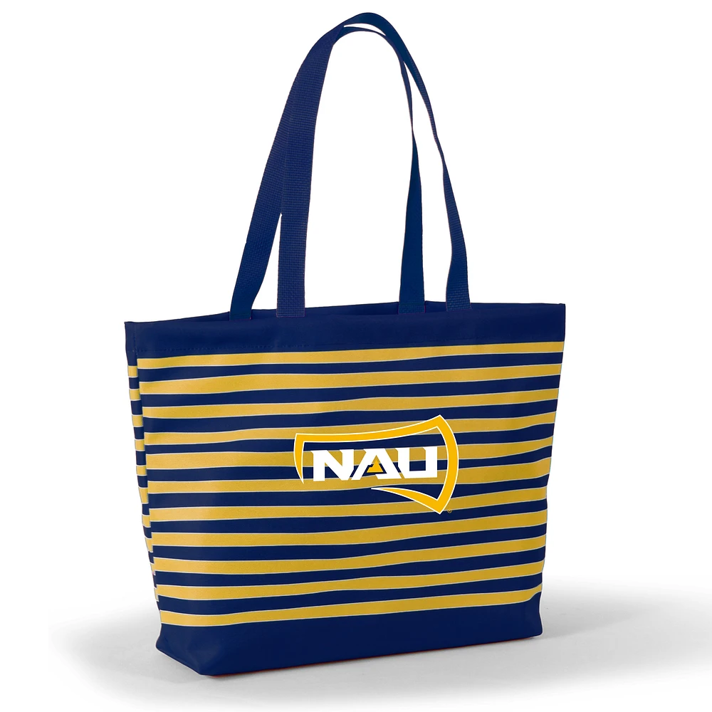 Women's Navy Northern Arizona Lumberjacks Wavy Striped Tatum Tote Bag