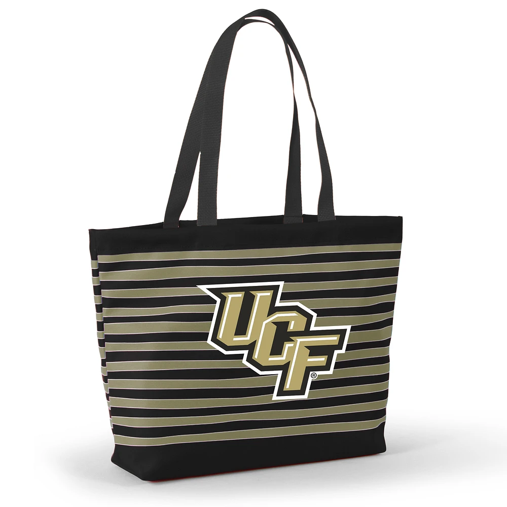 Women's Black UCF Knights Wavy Striped Tatum Tote Bag