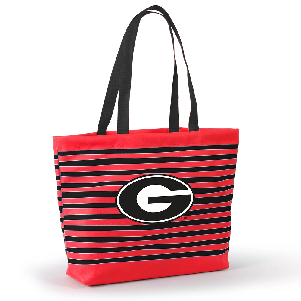 Women's Red Georgia Bulldogs Wavy Striped Tatum Tote Bag