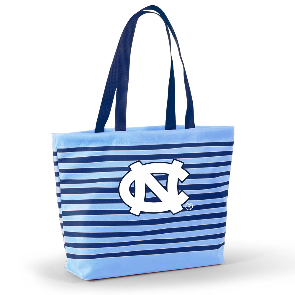 Women's Light Blue North Carolina Tar Heels Wavy Striped Tatum Tote Bag
