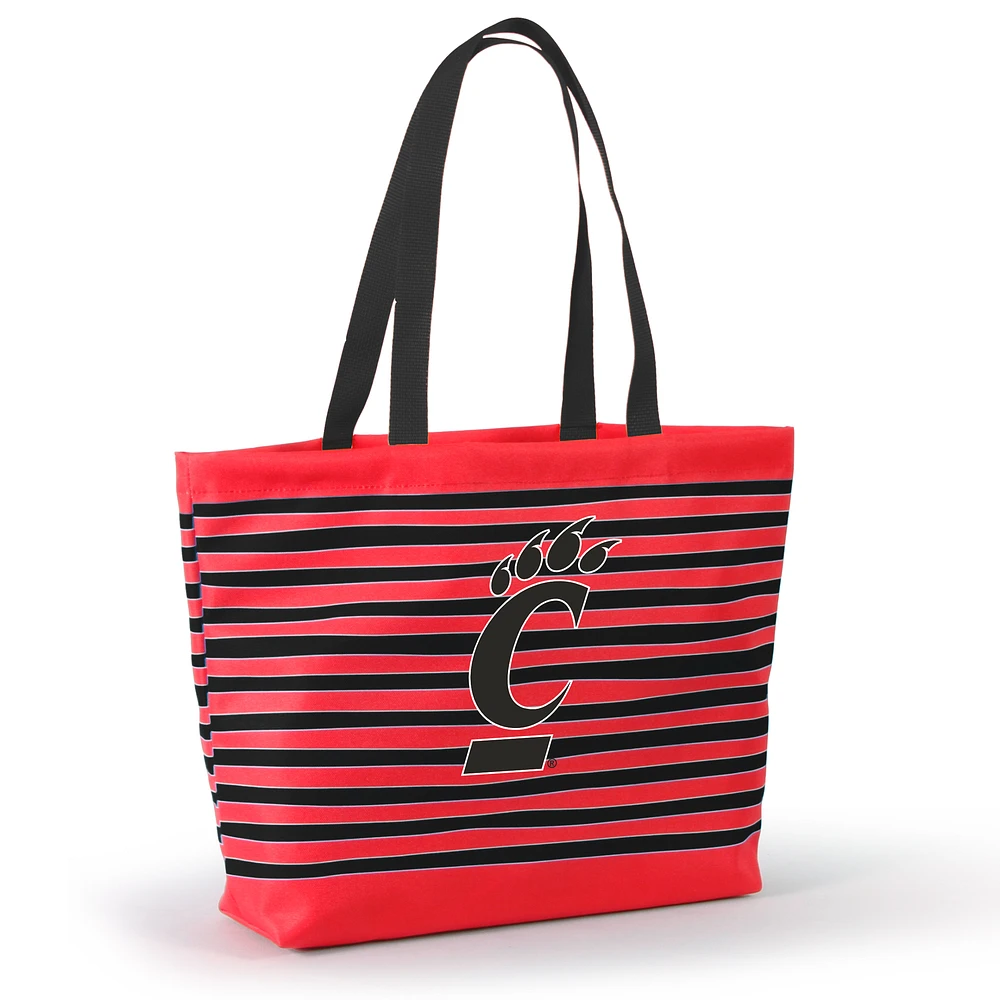 Women's Red Cincinnati Bearcats Wavy Striped Tatum Tote Bag