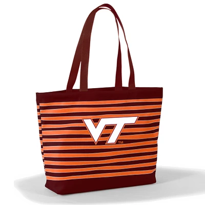 Women's Maroon Virginia Tech Hokies Wavy Striped Tatum Tote Bag