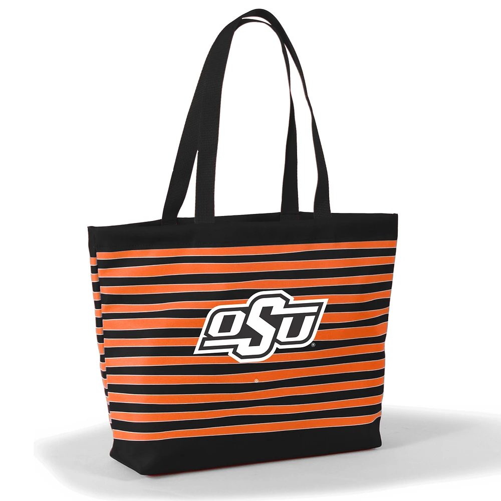 Women's Orange Oklahoma State Cowboys Wavy Striped Tatum Tote Bag