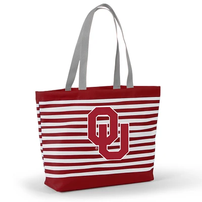 Women's Crimson Oklahoma Sooners Wavy Striped Tatum Tote Bag