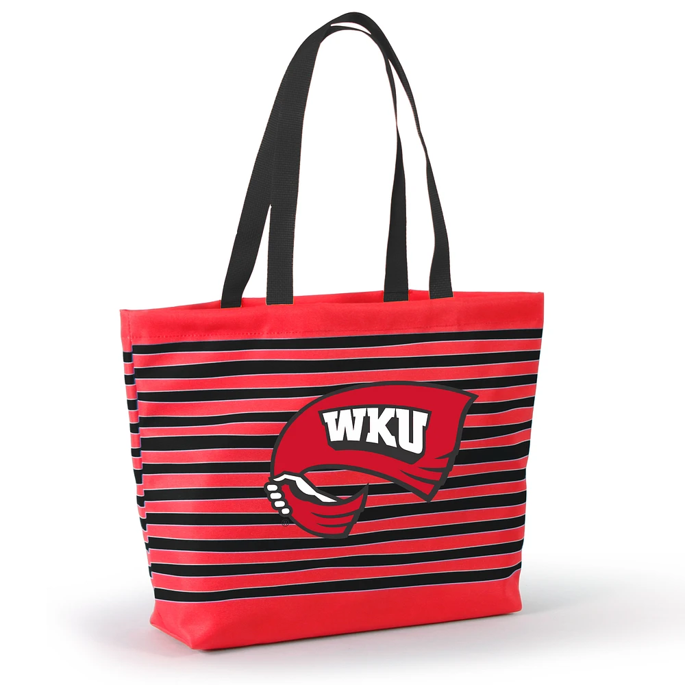 Women's Red Western Kentucky Hilltoppers Wavy Striped Tatum Tote Bag