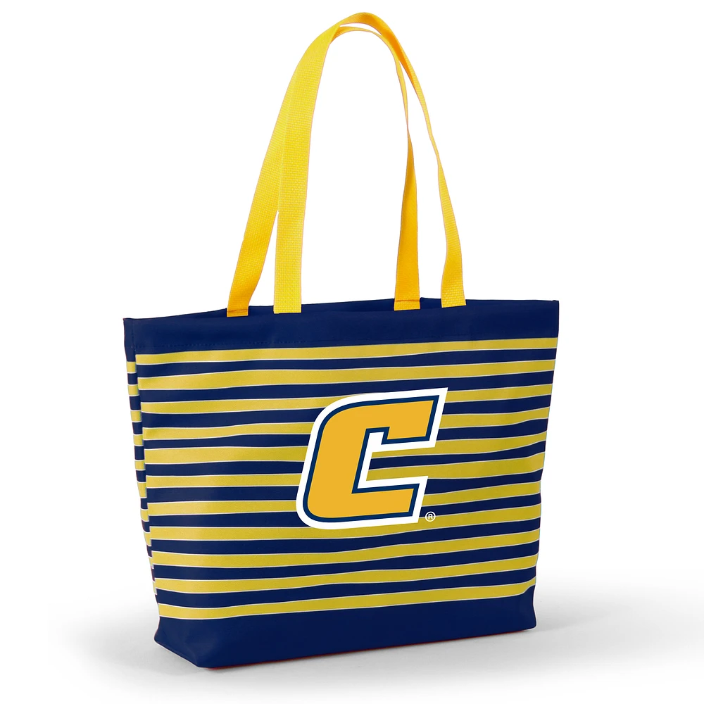 Women's Navy Tennessee Chattanooga Mocs Wavy Striped Tatum Tote Bag