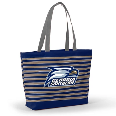 Women's Navy Georgia Southern Eagles Wavy Striped Tatum Tote Bag
