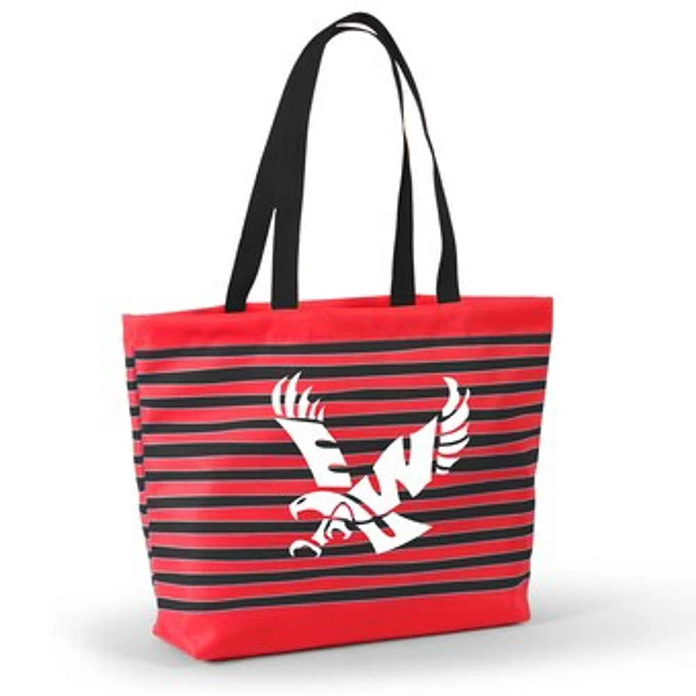 Women's Red Eastern Washington Eagles Wavy Striped Tatum Tote Bag