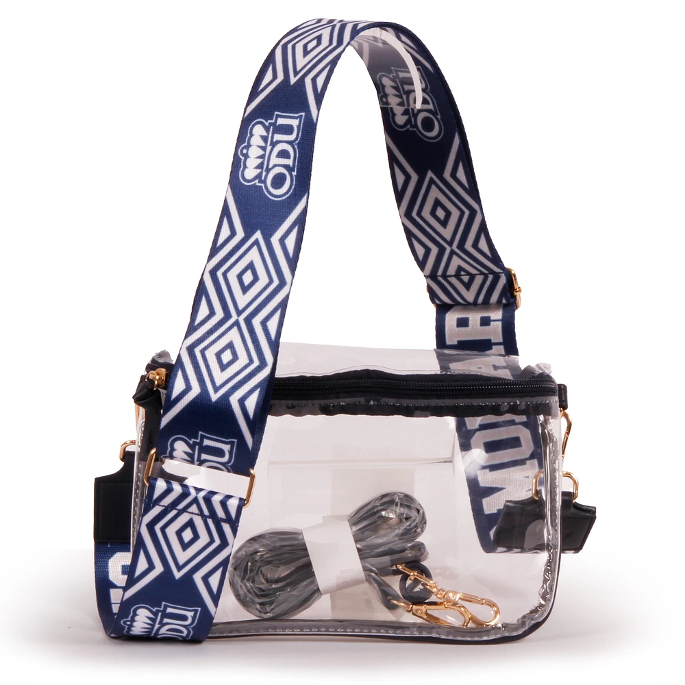 Women's Old Dominion Monarchs Hailey Clear Purse with Logo Strap